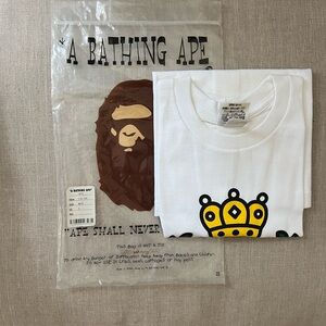 BAPE A Bathing Ape Milo Regimental Tee #03 NWT Japan Small